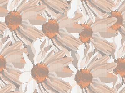 Print & Surface Design: Orange Daisies