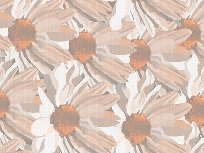 Print & Surface Design: Orange Daisies art pattern art print daisies digital design digital illustration floral flower pattern graphic design graphic print home decor illustration illustrator ipad art new procreate shop society6 society6 art surface design wall art