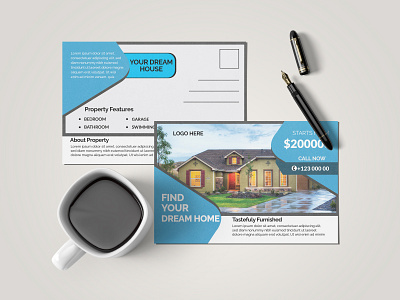 Amazing Real Estate Postcard Design advertising advertisment brand design brand identity brochure design direct mail eddm flyer flyer design graphics design photoshop postcard postcard design