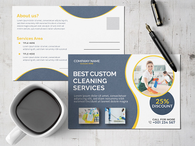 Cleaning Service Postcard Design