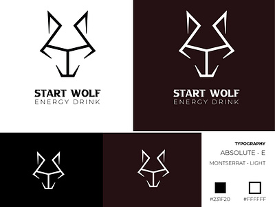 START WOLF BRAND DESIGN brand design branding design graphic design illustration logo logo design logo design process nur afsar nur afsar nahid