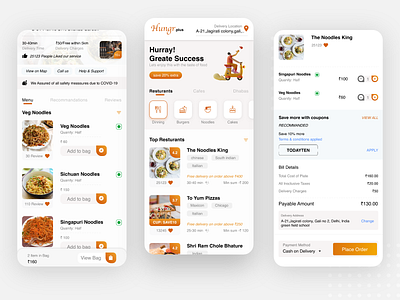 hungr branding eccomerce food app interaction design logo mobile apps ui design uiux