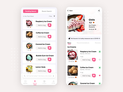 Kulfi wala design eccomerce food app interaction design mobile apps ui design uiux