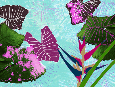 Breathe art commission graphic illustration plant