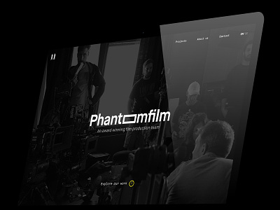 Phantomfilm - Portfolio art direction design interface online platform portfolio production site ui ux video web