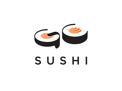 Go Sushi logo branding design logo restaurant salmon sushi