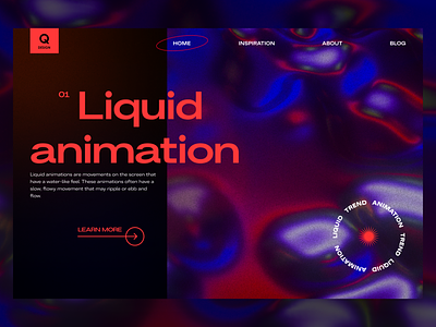 Liquid 3d animation c4d liquid ui uidesign uiux ux web webdesign