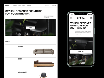 SPIRE — Website Concept cleandesign e commerce interior minimalism webdesign website