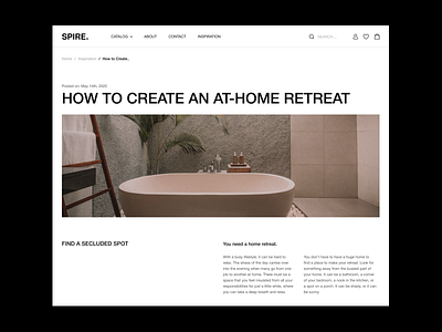 Home retreat blog furniture inspiration uiconcept uxui webdesign