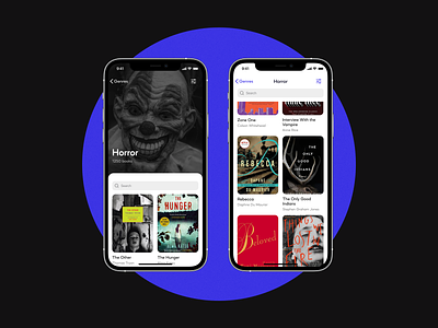 Reading App application book design digital genres horror mobile read reading ui uxui