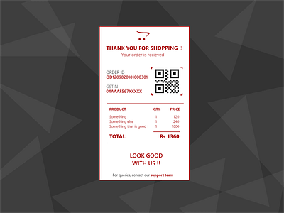 E-mail Reciept app appdesign daily 100 challenge dailyui dailyuichallenge design email receipt ui uidesign ux