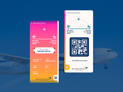 Boarding Pass app appdesign boarding pass boardingpass daily 100 challenge dailyui dailyui024 dailyuichallenge design ui uidesign