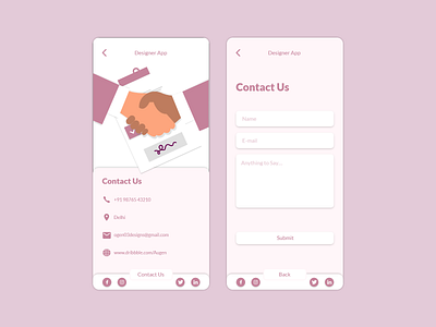 Contact Us app contact us daily 100 challenge dailyui dailyuichallenge design ui uidesign