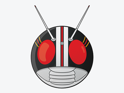 My Childhood Super Hero V1 - Kamen Rider Black illustration kamen rider superhero vector