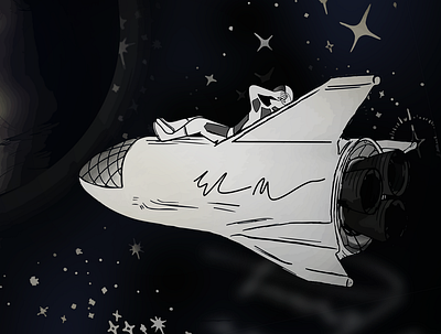 O Astronauta de Mármore davidbowie illustration space spacex starman starship