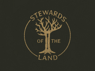 Stewards of the Land arrow land logo mark stewards tree