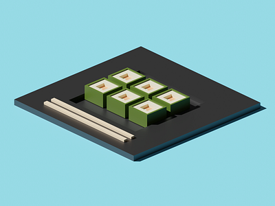 Sushi 3d blender sushi