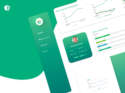 Nutritionists platform graphic design ui