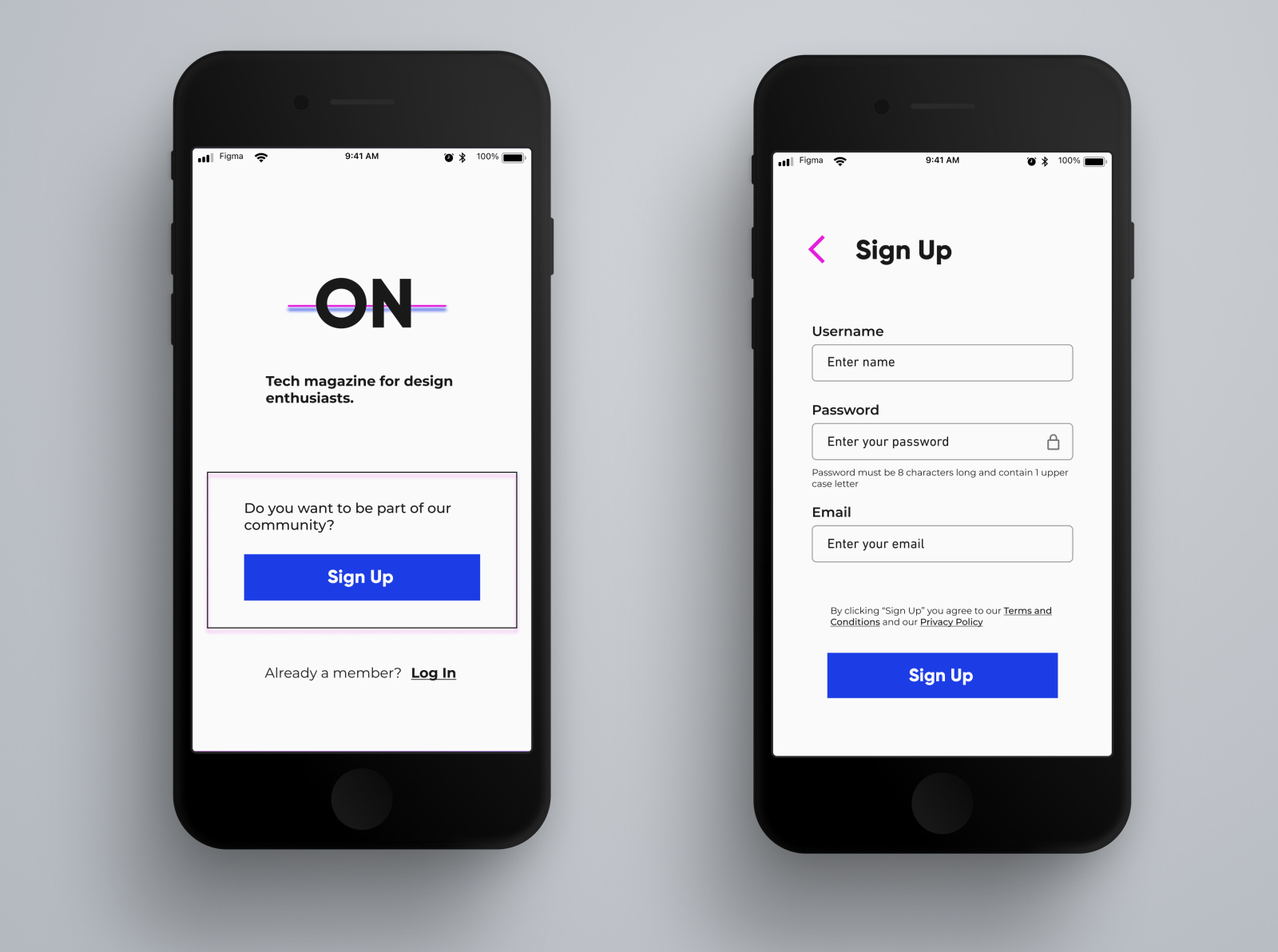 ON Design Magazine Sign Up Light Mode by Víctor López Gironès on Dribbble