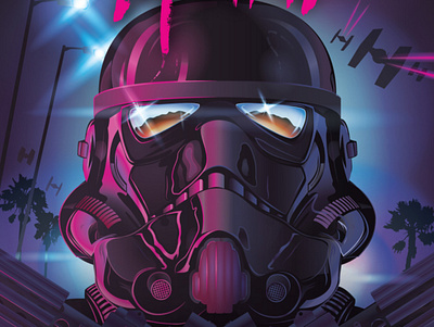 Miami Trooper 80`s 80s digital art digitalart helmet illustraion illustration art miami star wars starwars stormtrooper vector art vector illustration vectorart