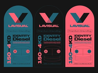 Identity Diesel auto automotive black brand brand identity concept creative design identity label layout logo design mark pink print teal typography