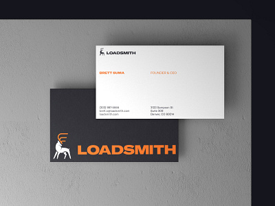 Loadsmith Business Card brand brand identity branding business card business card design card design identity logo logo design logodesign mark minimal vector