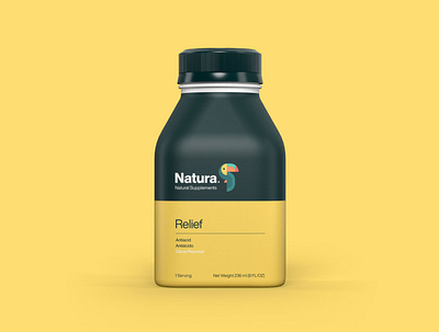 Natura Relief Concept bird brand brand identity branding clean concept geometric identity layout minimal nature package design packaging packaging design toucan tropic tropical
