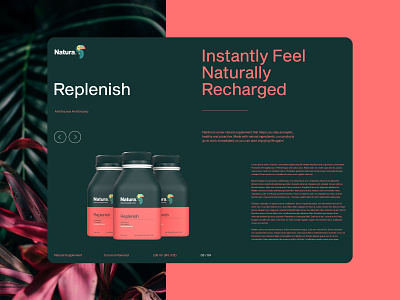 Natura Replenish UI Concept brand brand design brand identity branding branding design clean clean ui health identity layout tropic tropical ui ui design uidesign uiux web design webdesign website website design