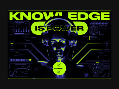 Knowledge Is Power 3d acid acid graphic ai brand brand identity branding digital future graphic design identity tech technology