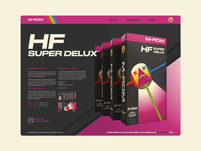 M-ROM HF Super Delux 80s 90s brand brand design brand identity branding branding design creative packaging retro ui ux uxui vhs vintage web website