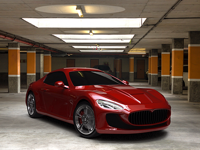 Mazarati GranTurismo 3d 3d art car granturismo italian luxury luxury design mazarati red render rendering sports