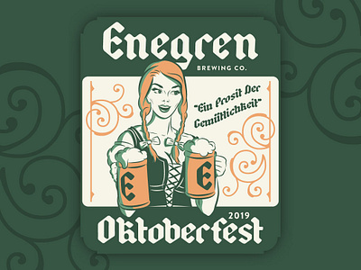 Oktoberfest Stein Art Contest Entry beer beer maid branding fall german october oktoberfest stein vector