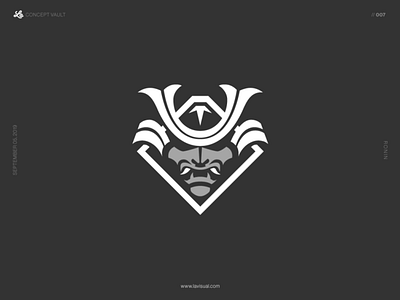 Ronin branding concept design fuji japanese logo ronin vector