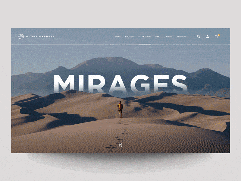 Travel Cards - Mirages branding concept design landing landing page ui ux web web design website