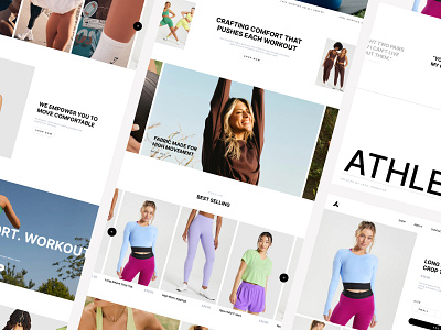 Athletics Ecommerce Design agency branding design ecommerce freelance minimal sports sportswear ui web design webflow wordpress