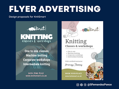 Flyer advertising proposal for knitwear designer canva classes design flyer design graphics poster design visual marketing visual solutions workshops