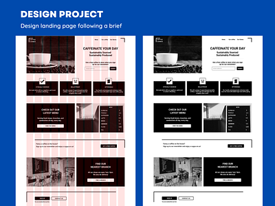 Designlab UX Academy Foundations | Design a landing page black and white bnw bnw landing page design figma landing page ui ui design ux ux design