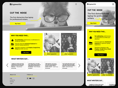 Designlab UX Academy Foundations | Designing responsive homepage black and yellow design homepage homepage design responsive design responsive website ui ui design ux ux design