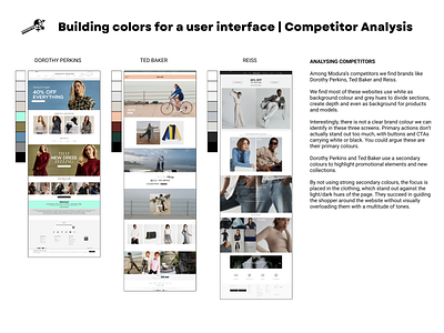 Designlab UX Academy Foundations | Colour palette for app design branding color theory colour theory competitor analysis design figma research ui user interface