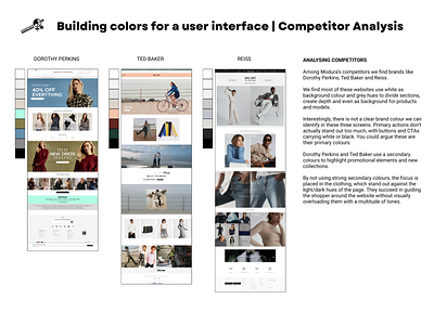 Designlab UX Academy Foundations | Colour palette for app design