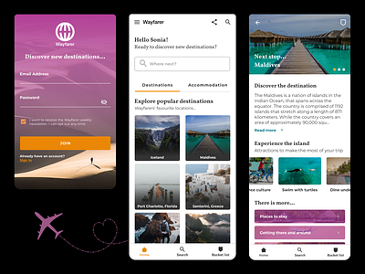 Designlab UX Academy Foundations | Final 10h project (Mobile) branding design figma travel ui ui design ux ux design