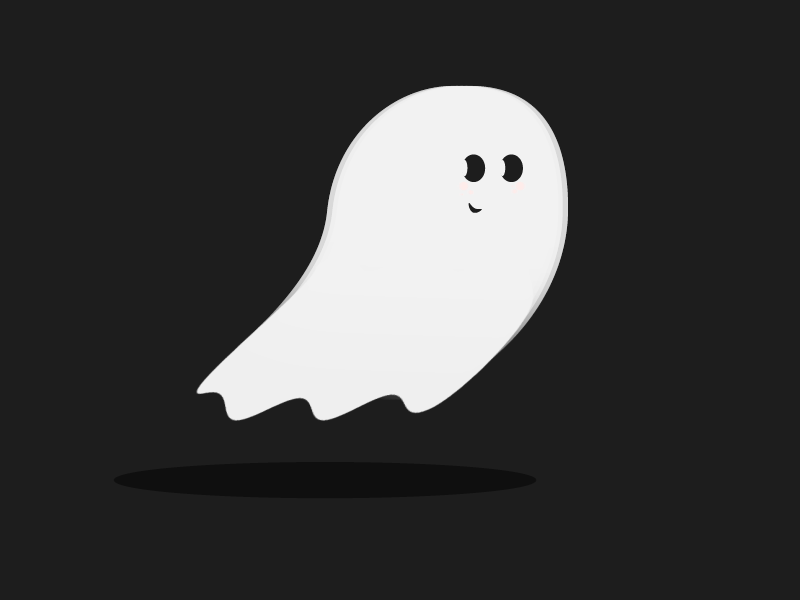 BOO! (In Motion) after effects animation cute design ghost gif halloween loop supernatural