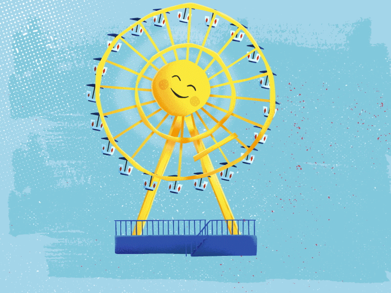 Ferris Wheel after effects animation dribbble ferris wheel fun illustration loop motion motion graphic wheel