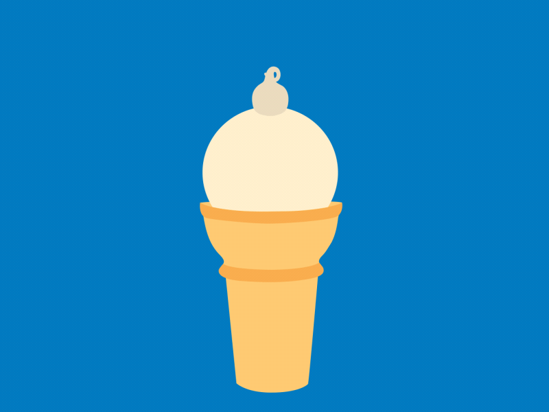 Ice Cream Cone after effects animate animation gif ice cream cone illustration loop motion design motion graphic shot