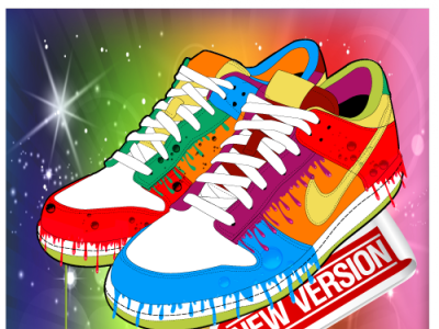 Realistic sports shoes art branding design graphic design illustration illustrator logo ui vector