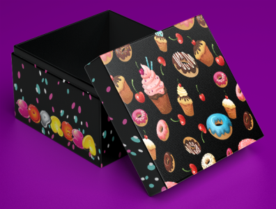 iDEA DE CAJA PARA VENTA DE GALLETAS Y CUKE CAKE branding graphic design