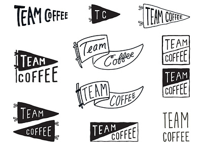 Team Coffee Logo Concepts branding illustration logo