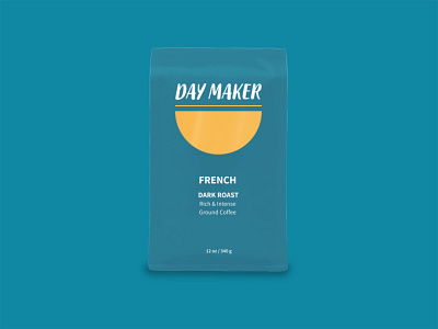 Daymaker Coffee French Mockup branding coffee design illustration packaging