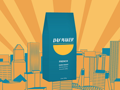 Daymaker Coffee Bag+Portland Illustration