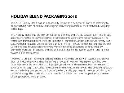 PCR 2018 Holiday Blend Statement